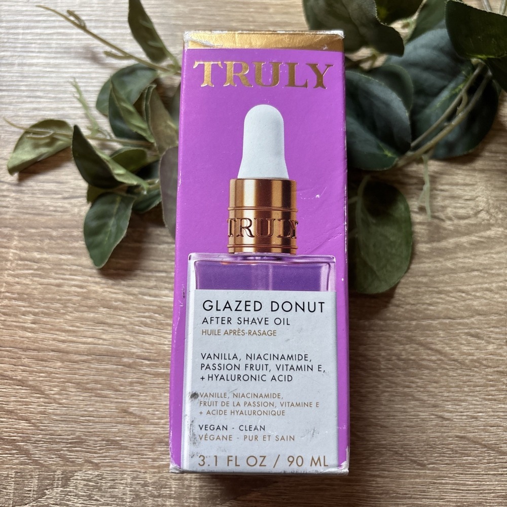Truly Glazed Donut After Shave Oil, Hydrating, Non-Greasy, 3.1oz/90ml NEW in Box